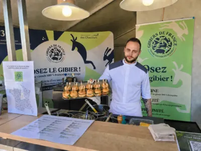 Show devant : recettes de gibier préparées face au public