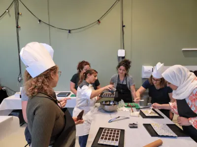 Démonstration du Chef lors des sessions d'ateliers chocolat