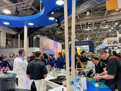 Sessions d'ateliers culinaires sur un stand du Salon de l'Agriculture