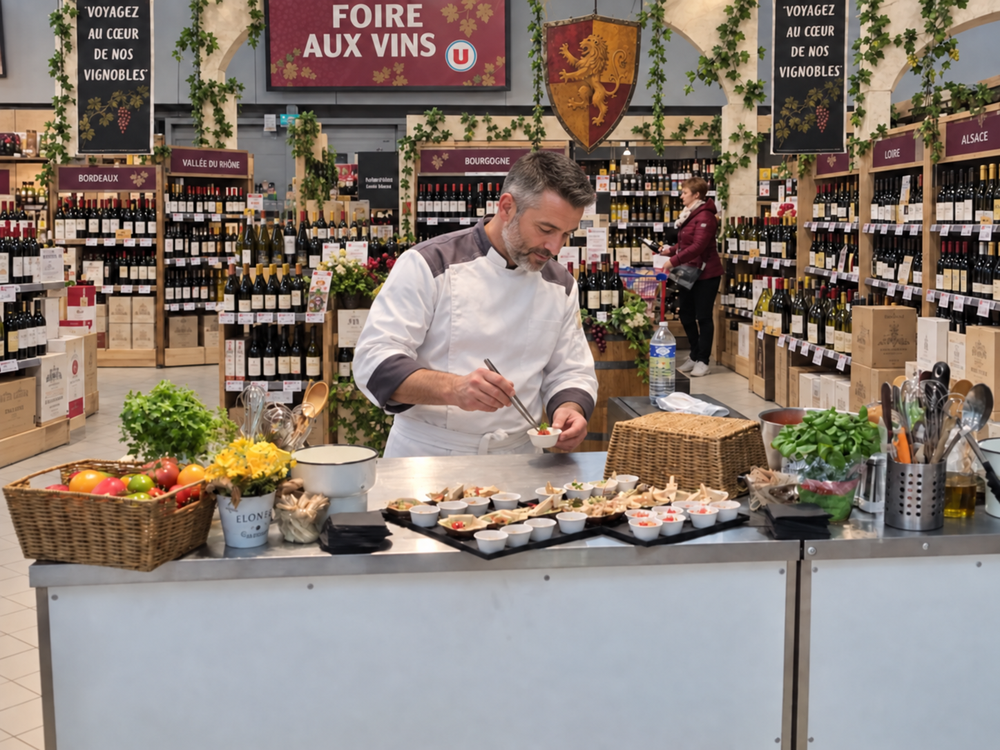 Animation commerciale culinaire en magasin dès 1 500 € HT : chef, cuisine mobile et 6 recettes personnalisées pour vos opérations commerciales.