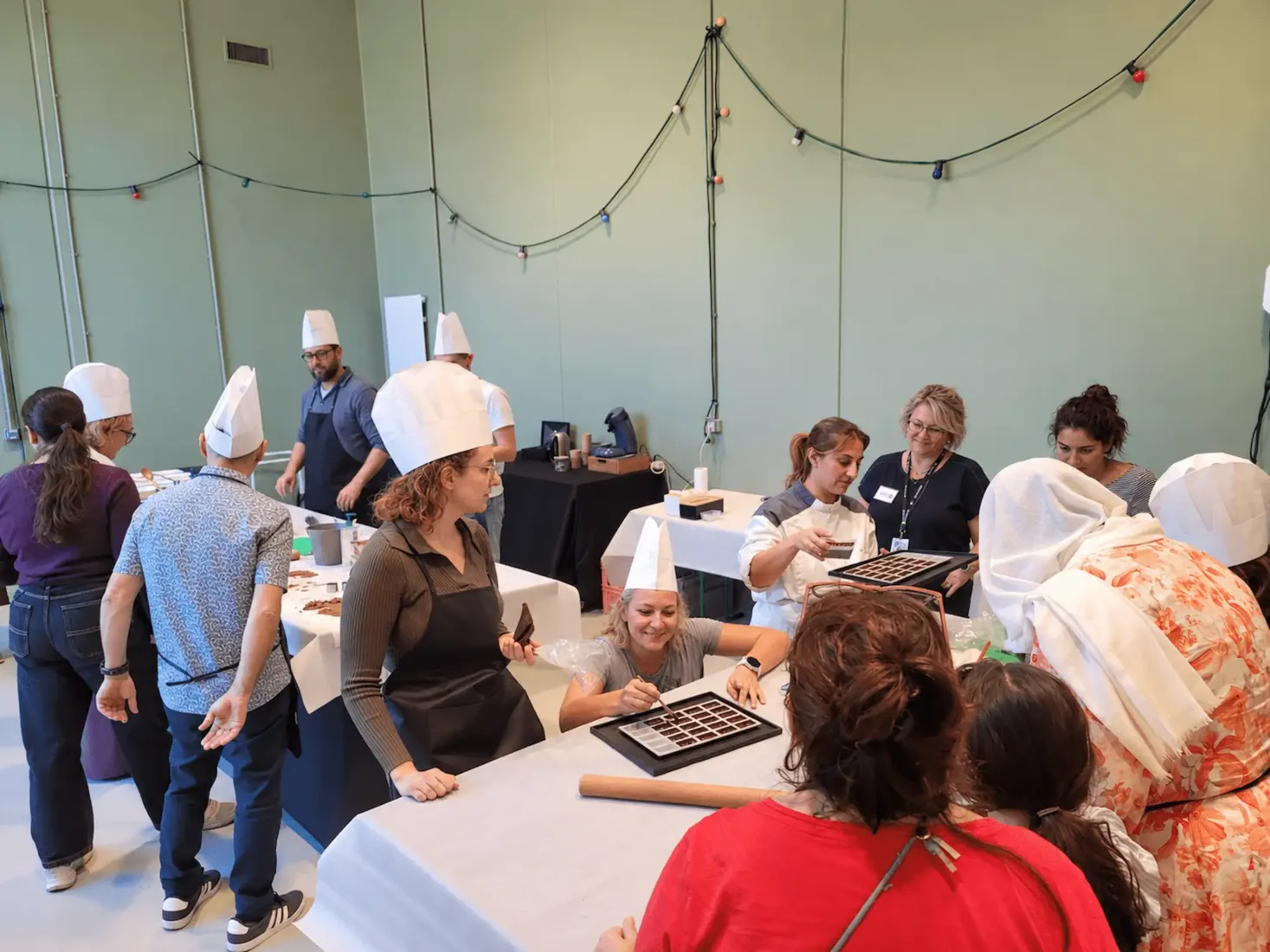 Sessions d'ateliers chocolat avec nos chefs pour un événement en collectivités
